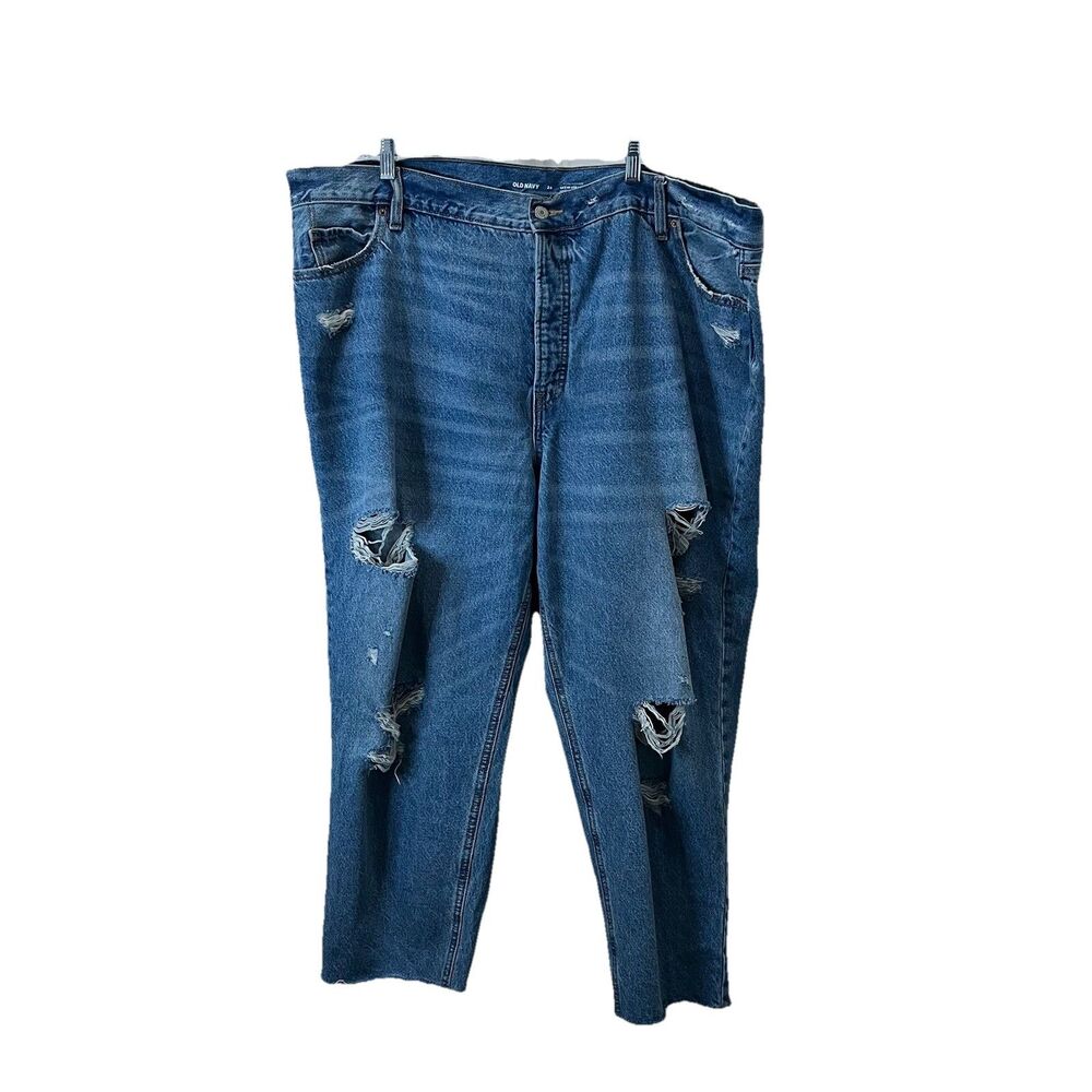 Old Navy Extra High Rise Sky Hi Straight Secret Slim Pockets Denim Women's Sz 24